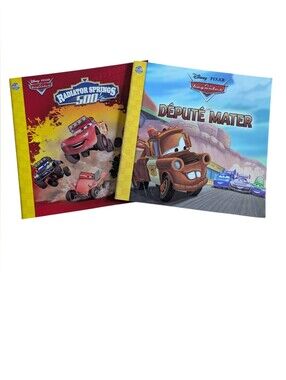 🌞4/20$ Cars Kids Book Set - Red & Blue Covers FRENCH